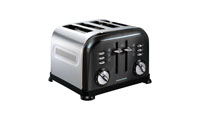 Morphy Richards 44733-Toaster Accents Translucent 4 Slice Toaster Black
